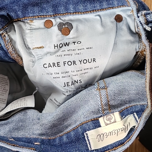 MADEWELL CALI DENIM-BOOT 23x25 FADED DISTRESSED PRE-OWNED GIRLS DENIM JEANS - Picture 5 of 7